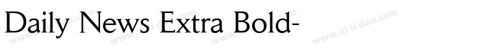 Daily News Extra Bold字体转换